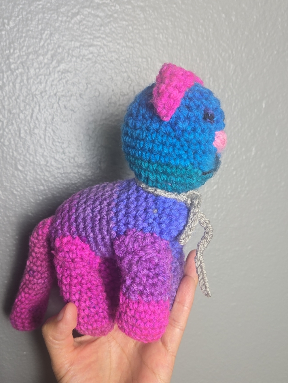 Handmade Crochet Cat With Jingle Sound